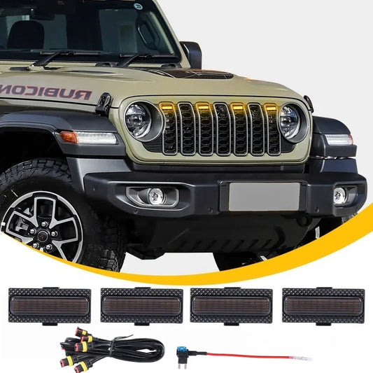 For Jeep Wrangler Jl Jlu 2018-2026 Front Grill Grills Fit