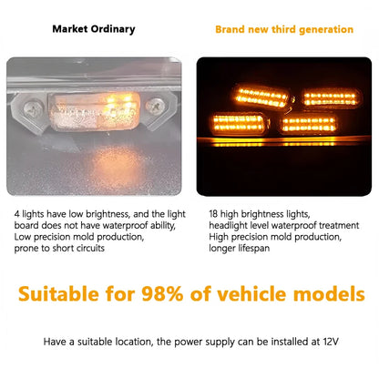For Toyota Hilux Revo Center Grille Small Amber Single Color