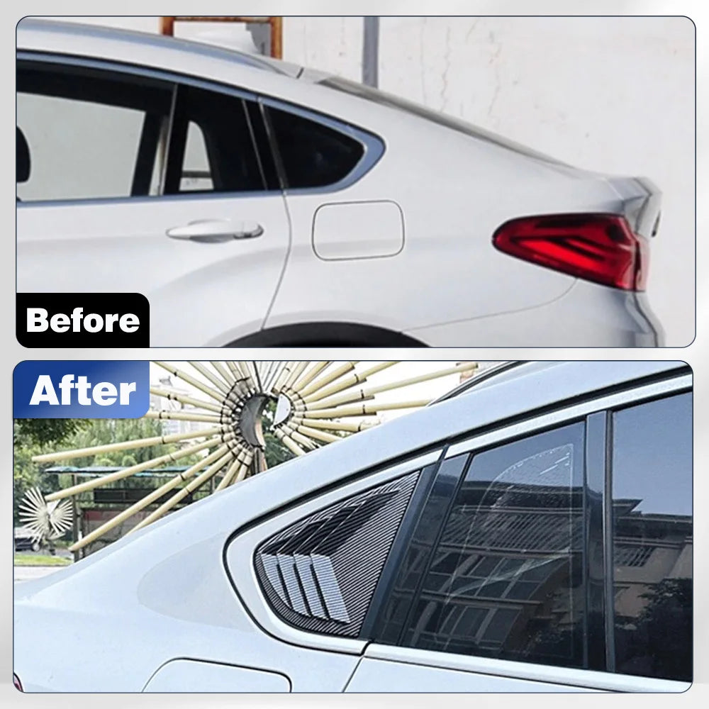 For BMW X4 F26 2014 2015 2016 2017 2018 Rear Side Window Louvers