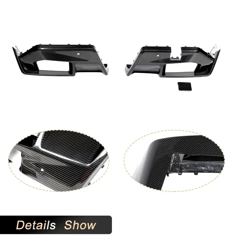 For BMW G90 G99 M5 2025 Rear Bumper Diffuser Lip Spoiler Dry
