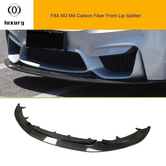 For BMW F80 M3 F82 M4 GT4 Real Carbon Fiber Front Bumper Chin