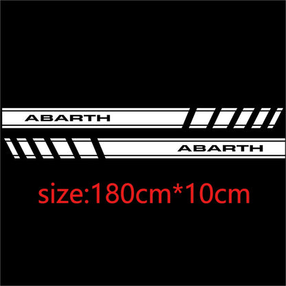 For Fiat Abarth 500 595 Long 2PCS Door Side Stickers Sport