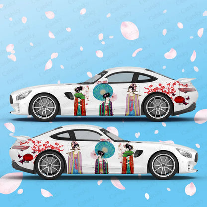 Anime Flower Livery Theme Plum Sakura Side Wrap Cast