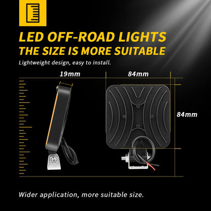 Waterproof 16leds Work Square Spotlight 48W 12V SUV Truck