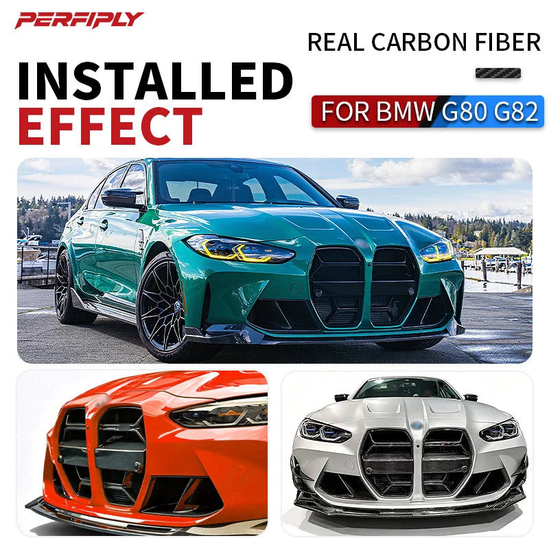 For BMW M3 G80 G81 M4 3K Twill Real Dry Carbon Fiber Front