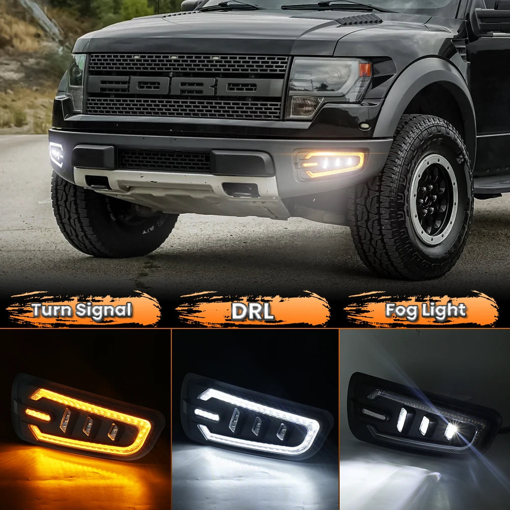 For 2010-2014 Ford F150 Svt Raptor Pxpart Bumper Driving Fog