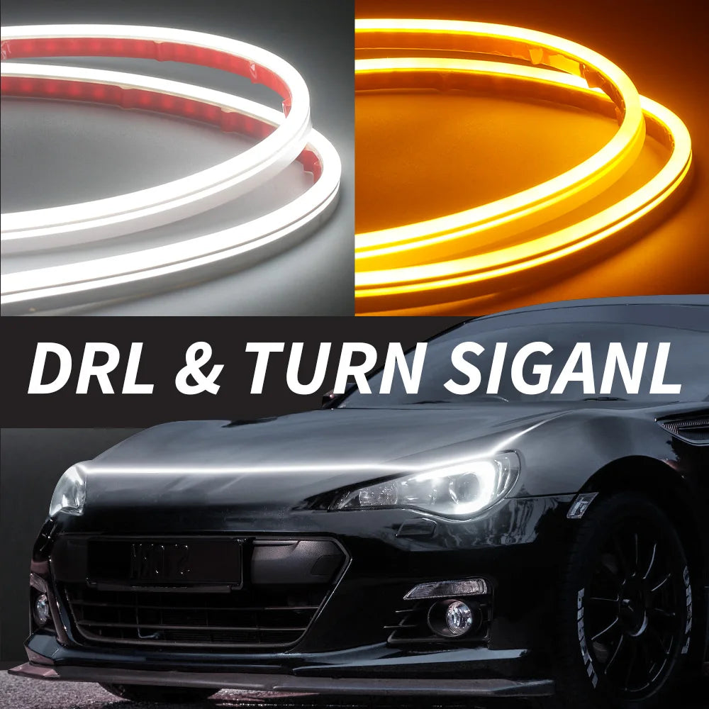 Xinfok Hood Strip Lamps Ambient Turn Signal Indicator Daytime