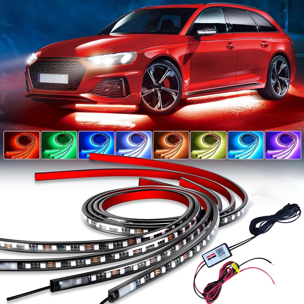 For Cart Boat Decoration LED Exterior RGB Underglow Strip APP