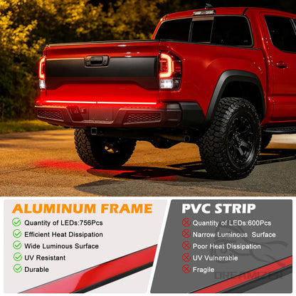 2PCS In Tailgate Bar Inch Aluminum 756leds Truck Strip