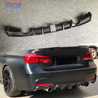 For BMW 3 Series F30 F35 Carbon Fiber Rear Bumper Exhaust