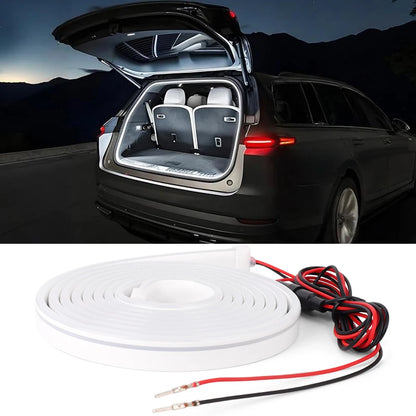 Car LED Trunk Lighting Ambient Lights Front Rear Luggage Compartment Lighting Dynamic Flowing Flexible Decoration Tailga