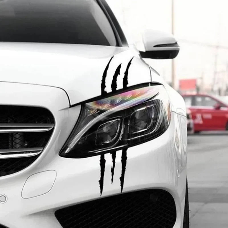 2PCS Sticker Reflective Monster Claw Scratch Stripe Marks