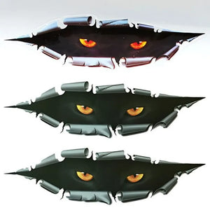 3D Simulation Peeping Cat Eye Sticker Body Dents Scratches