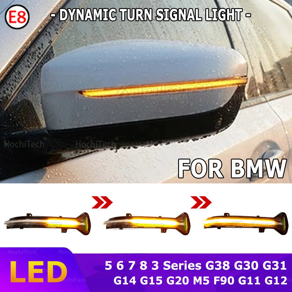 For BMW 3 4 5 6 Lhd Side Rearview Mirror Dynamic Turn Signal