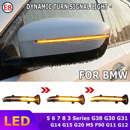 For BMW 3 4 5 6 Lhd Side Rearview Mirror Dynamic Turn Signal