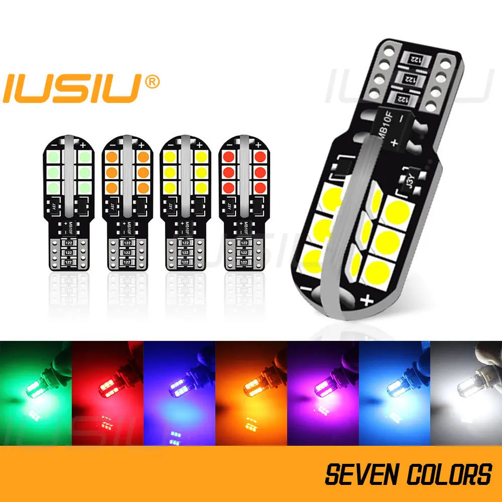Iusiu 2PCS Canbus T10 W5W Super Bright 194 Bulb