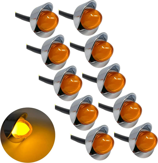 10PCS Amber 12V 24V MINI Watermelon Diameter Glo Vingtage