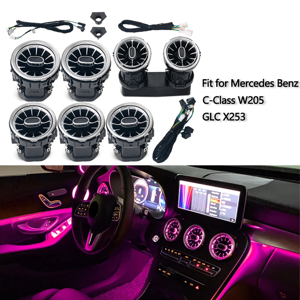 For W205 X253 Glc Mercedes Benz C Colors Turbine Air Vents