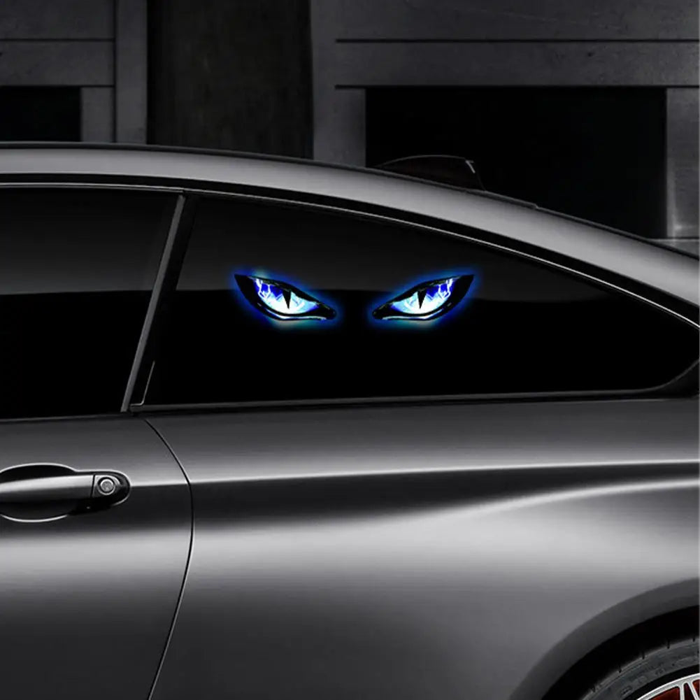 Colors Solar Devil Eyes Warning Wireless Suction Cup Interior