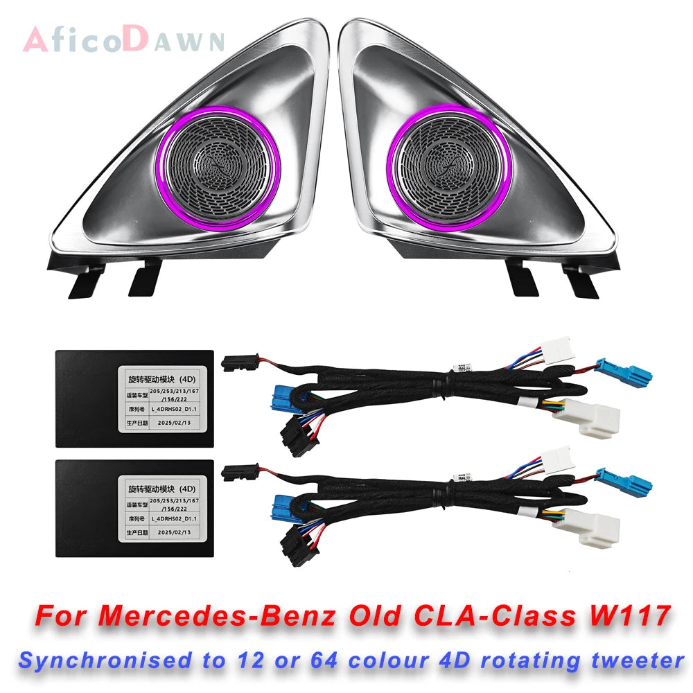 For Mercedes Benz LED Ambient Light W176 W117 W156 4D Rotating