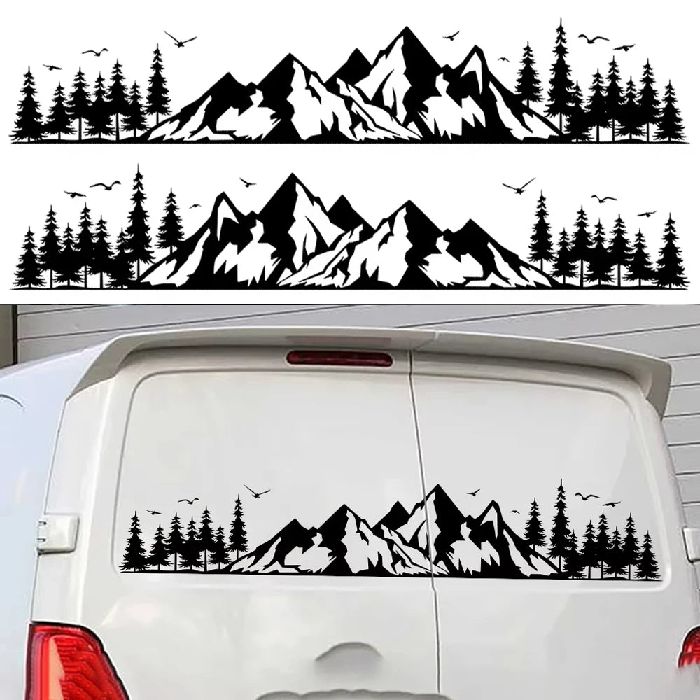 Sticker Van Camper Decor Decal Vinyl Mountain Forest Truck
