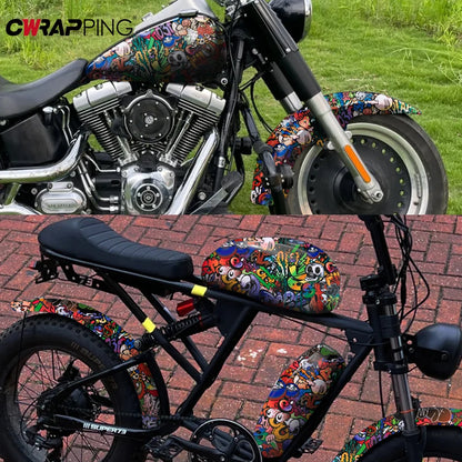 Sticker Jdm self-adhesive Vinyl Wrap Skull Graffiti Painting Film