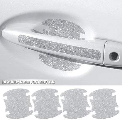 4X Door Bowl Handle Reflective Bling Sticker anti-scratch