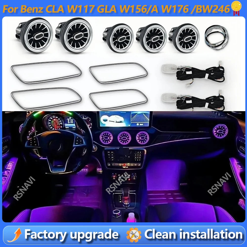 For Mercedes-Benz W176 X156 W117 W246 12 256 Colors Ambient Gla