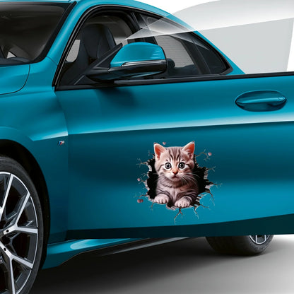 For Window Bumper Cute Durable 3D Cat Pattern Sticker Body