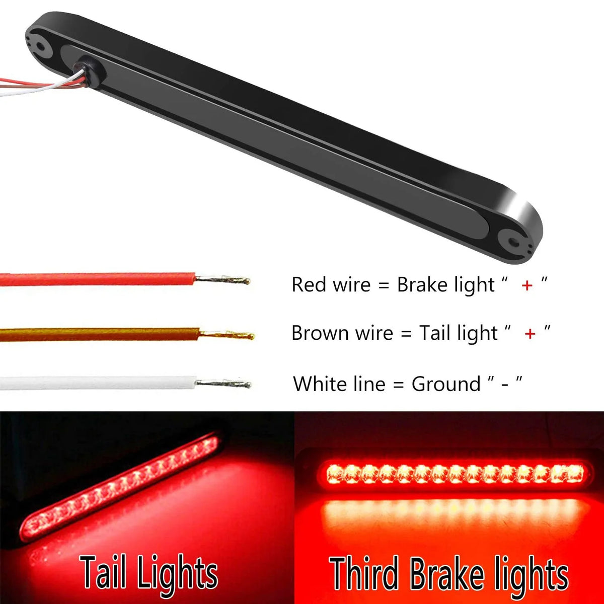 For Heavy Duty Boats 2PCS 10inch Trailer Stop Turn Tail Third