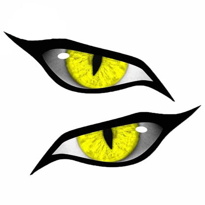 For Evil Yellow Eyes Rv Motorcycle Stickers Occlusion Scratch