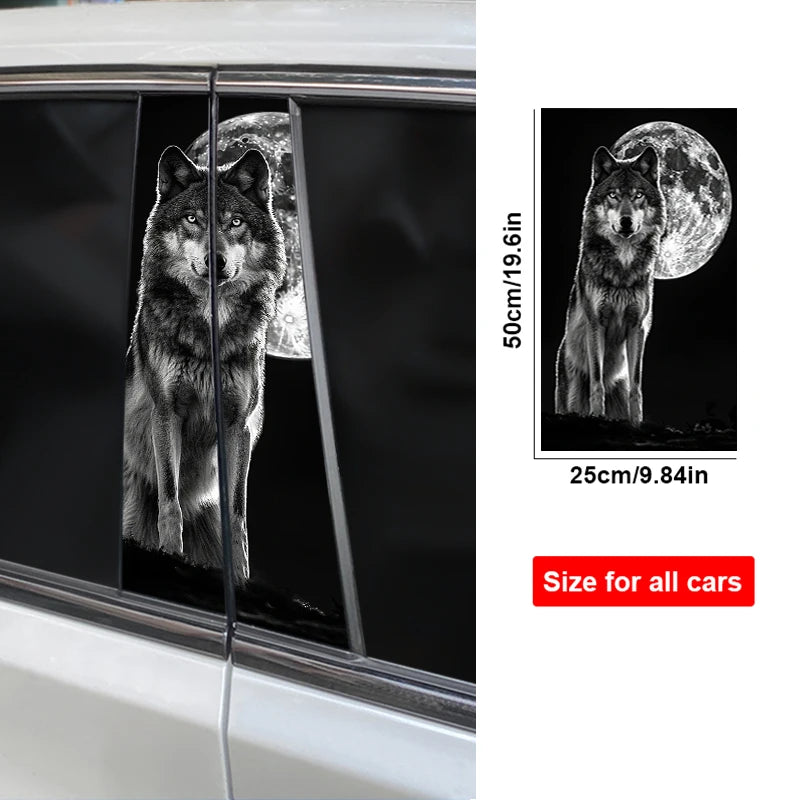 2PCS Tiger Sticker Animal B Pillar Waterproof Decal Covering