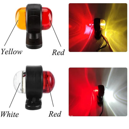 2PCS Truck Side Marker Outline 12V 24V Red Amber