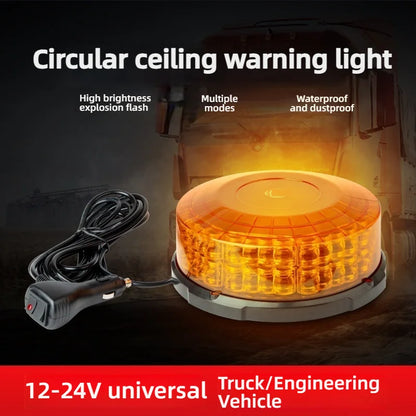 Rechargeable Magnetic Base Roof Cylinder Warning Flashing