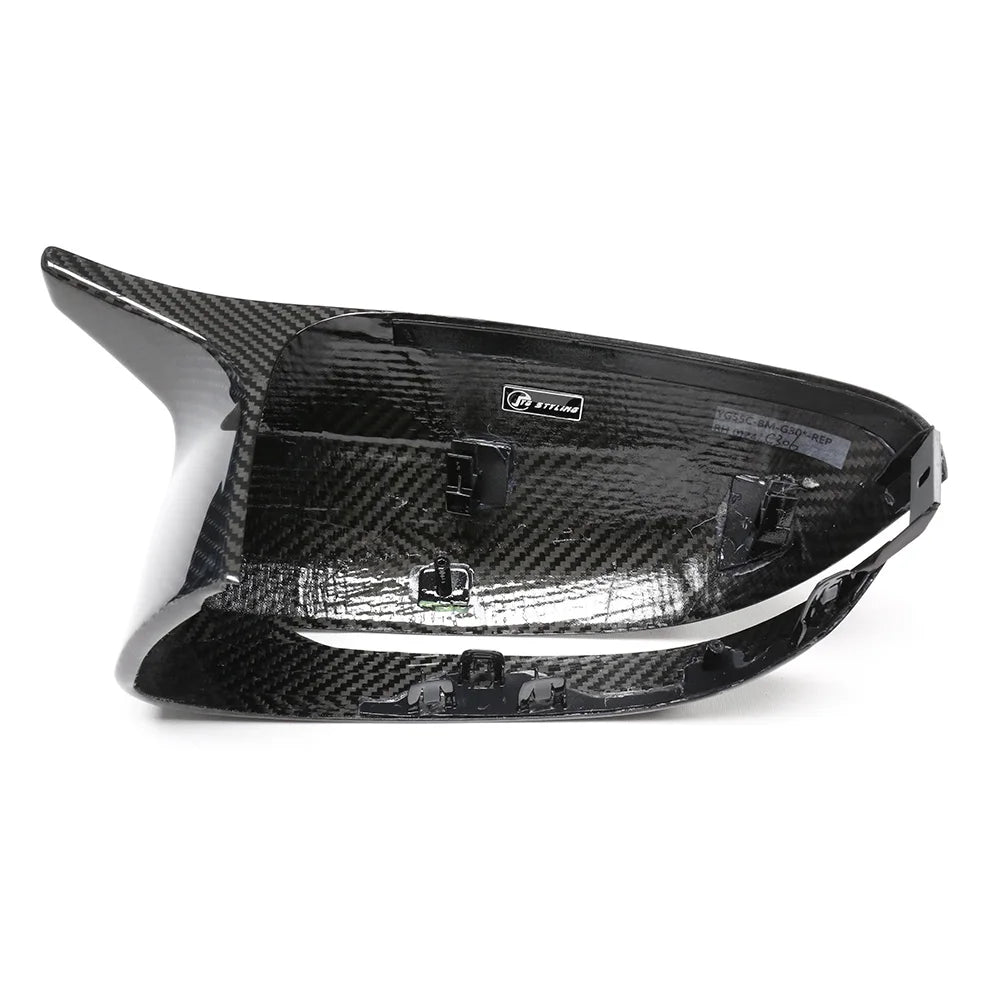 For BMW 2 3 4 5 M5 Horn Real Dry Carbon Fiber Rear View Mirror