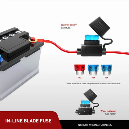 Nilight ZH416 4PCS 4inch 60W Triple Row Flood Spot