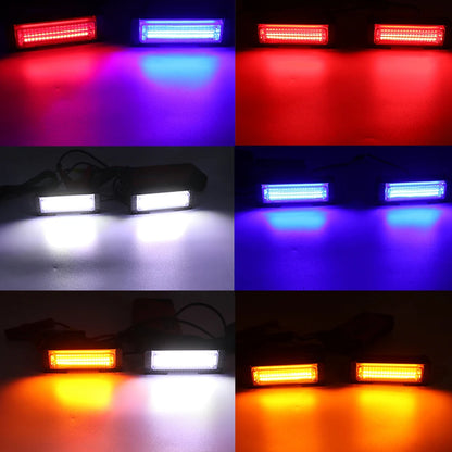 For Vehicles In Cob Grille Strobe 12V Flashing Beacon Amber