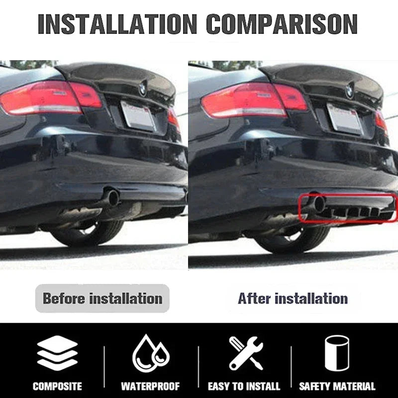 For BMW I4 Edrive 40 G26 Shark Fin Rear Diffuser Split Chassis