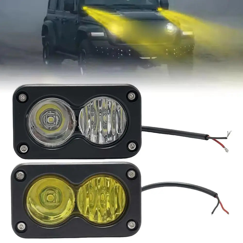 For Motorcycle Pickup 20W Headlight 3inch Square Floodlight Pod