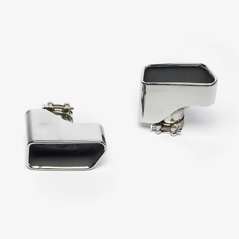 For BMW 5 Series F10 F18 1pair 304 Stainless Steel Square