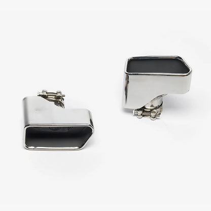For BMW 5 Series F10 F18 1pair 304 Stainless Steel Square