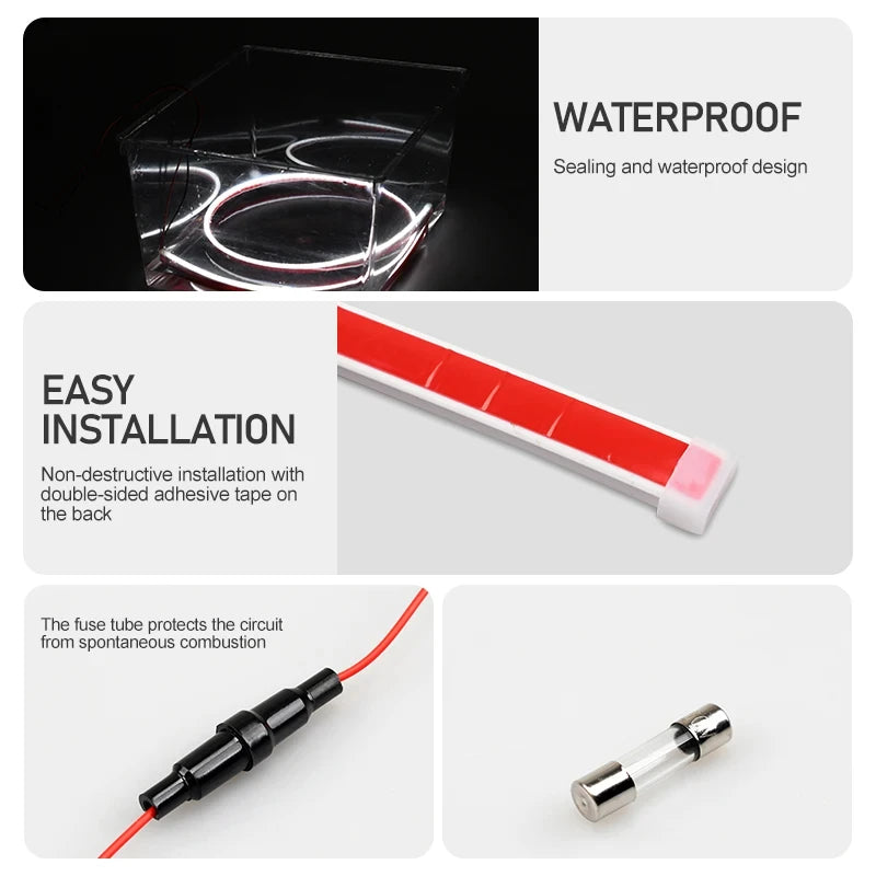 12V Hood Strip Dynamic Exterior Flexible Headlight Waterproof