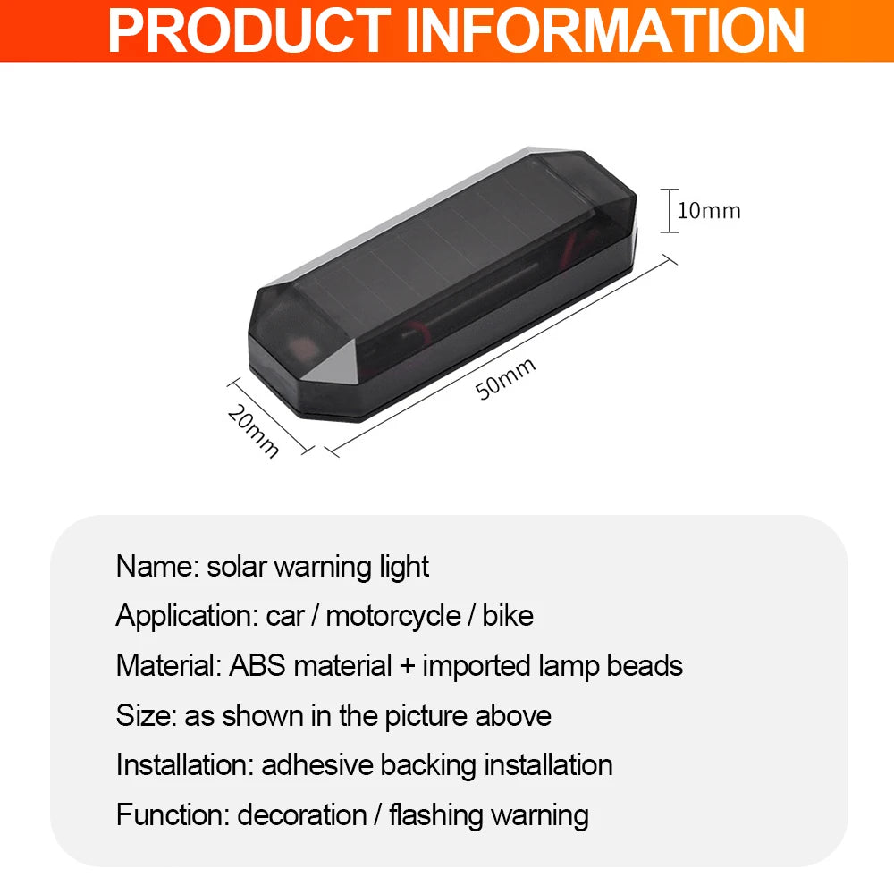 Fake Security Solar Powered Simulated Dummy Alarm Wireless