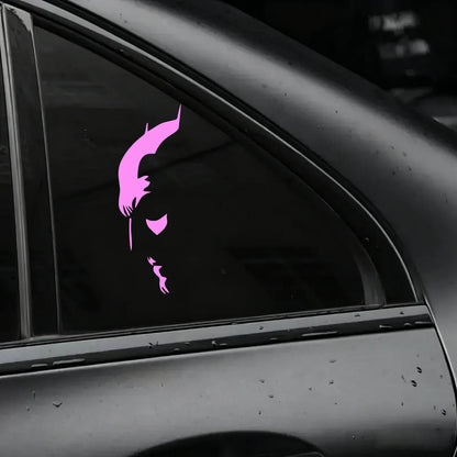 Pair Hollow Hero Mask Profile Vinyl Side Window Sticker