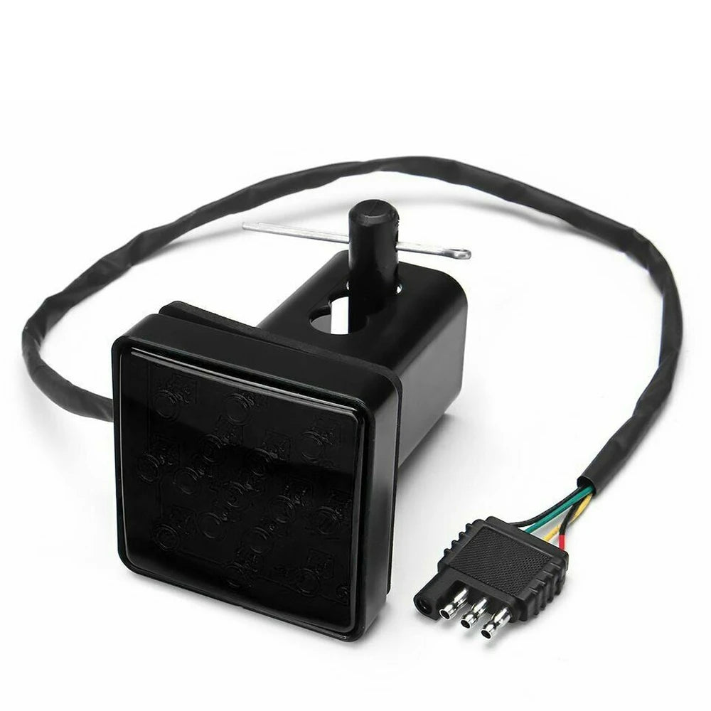 2inch Smoked 15-led Brake Drl Trailer Hitch Cover Fit