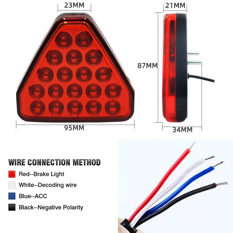 Flash F1 Triangle Pilot Stop Safety Sporty Rear Third