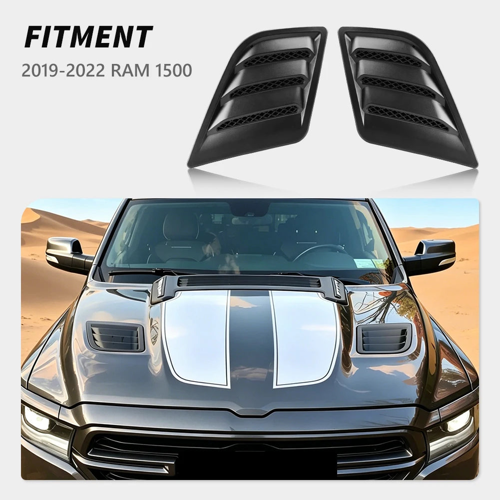 For 2019 2020 2021 2022 Dodge 2PCS Left Right Black Front ABS