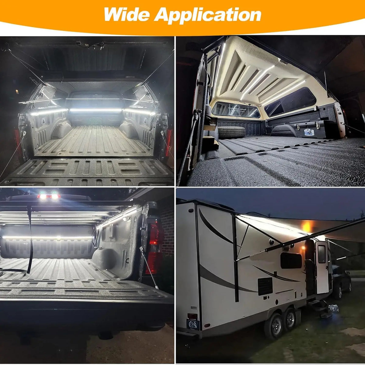 150CM 2IN1 White Truck Bed Strip 12V Waterproof Welcome