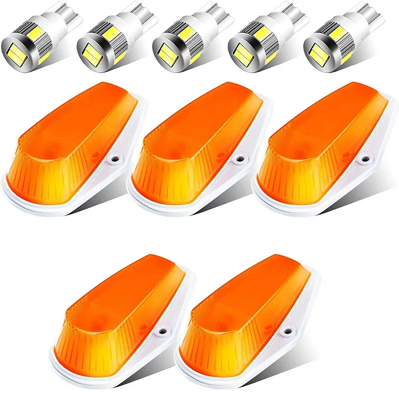For Ford F-150 F-250 F-350 1973-1997 5PCS Amber Cab Roof Marker