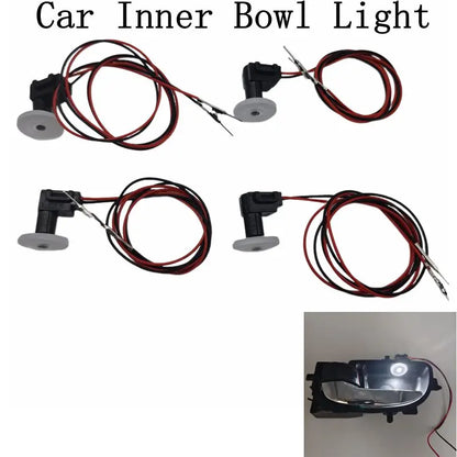 4PCS Ambient Transparent Body Circular Inner Bowl Door Handle